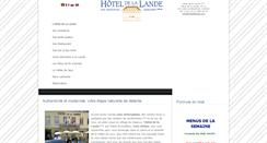 Desktop Screenshot of hotellalande.com