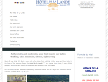 Tablet Screenshot of hotellalande.com